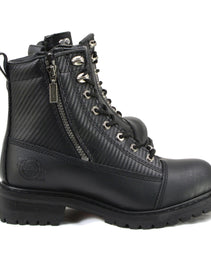 Milwaukee Motorcycle Clothing Company MB408 Men's Black Accelerator Motorcycle Leather Boots