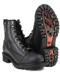 Milwaukee Motorcycle Clothing Company MB408 Men's Black Accelerator Motorcycle Leather Boots