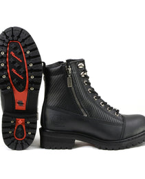 Milwaukee Motorcycle Clothing Company MB408 Men's Black Accelerator Motorcycle Leather Boots