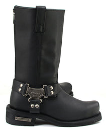 Milwaukee Motorcycle Clothing Company MB410 Men's Black Classic Harness Motorcycle Leather Boots