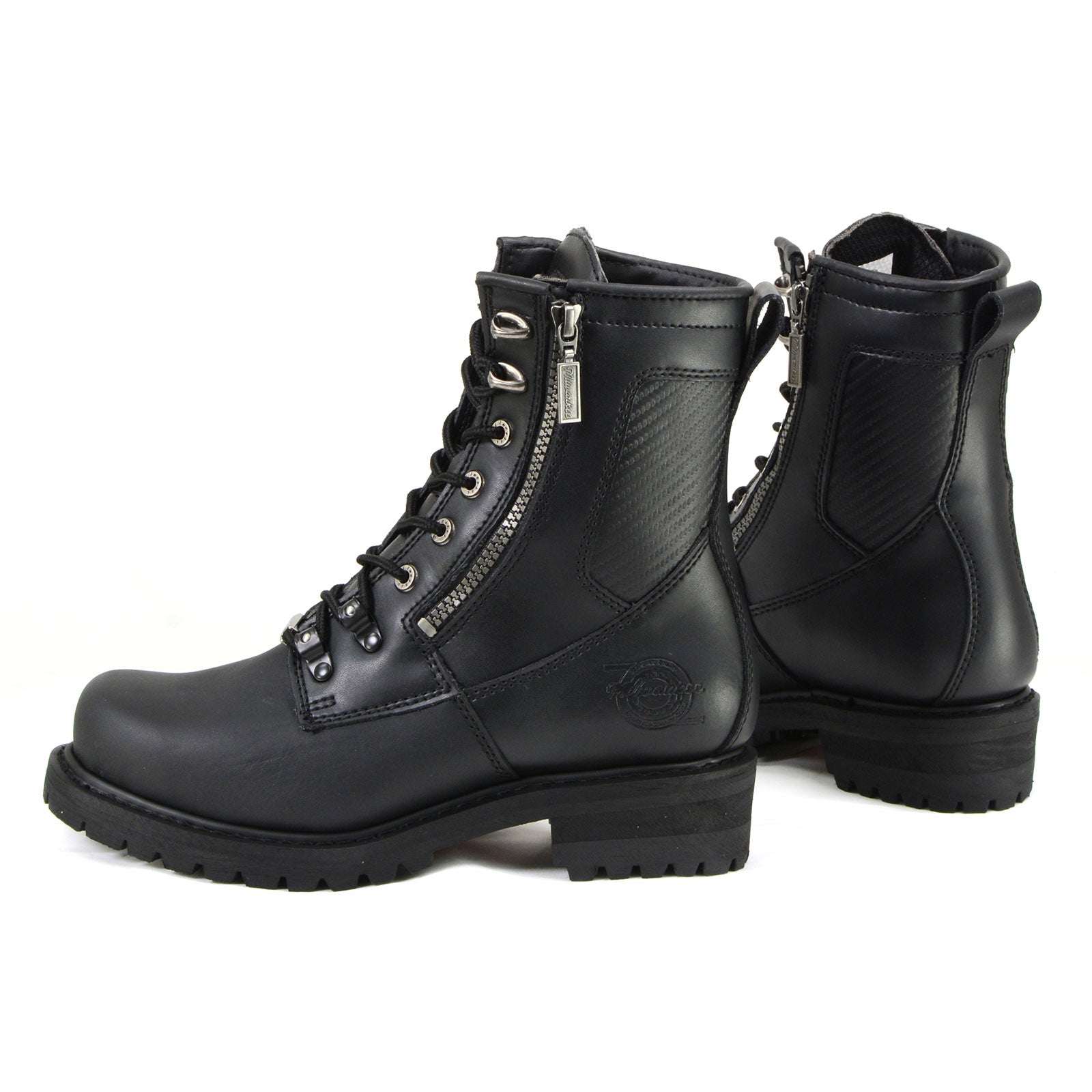 Milwaukee Motorcycle Clothing Company MB416 Men's Black Trooper Motorcycle Leather Boots