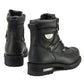 Milwaukee Motorcycle Clothing Co. MB440 Men's Throttle Extra Wide 6" Black Dual-Zip Leather Motorcycle Boots