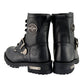 Milwaukee Leather MBL201 Women's Black Leather Lace-Up Motorcycle Rider Boots w/ Buckles
