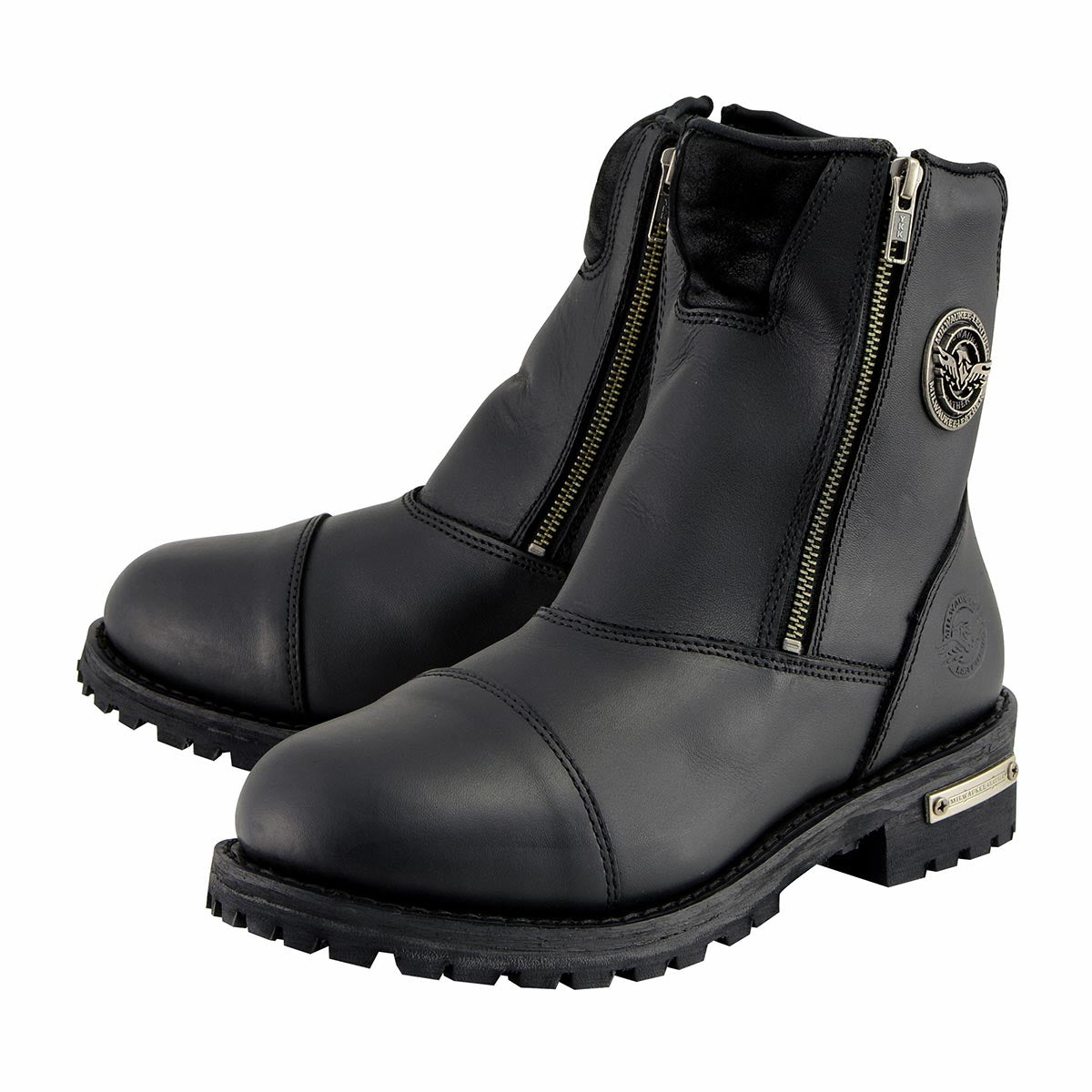 Milwaukee Leather MBL202 Women s Black Leather Double Sided Zipper