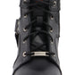 Milwaukee Leather MBL9302 Women's Black 8-Inch Lace-Up Motorcycle Harness Boots with Side Zipper Entry