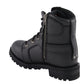 Milwaukee Leather MBL9302 Women's Black 8-Inch Lace-Up Motorcycle Harness Boots with Side Zipper Entry