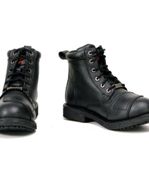 Milwaukee Leather MBL9322 Women's Premium Black Leather Classic Lace-Up Motorcycle Riding Biker Boots