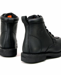 Milwaukee Leather MBL9322 Women's Premium Black Leather Classic Lace-Up Motorcycle Riding Biker Boots