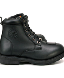 Milwaukee Leather MBL9322 Women's Premium Black Leather Classic Lace-Up Motorcycle Riding Biker Boots