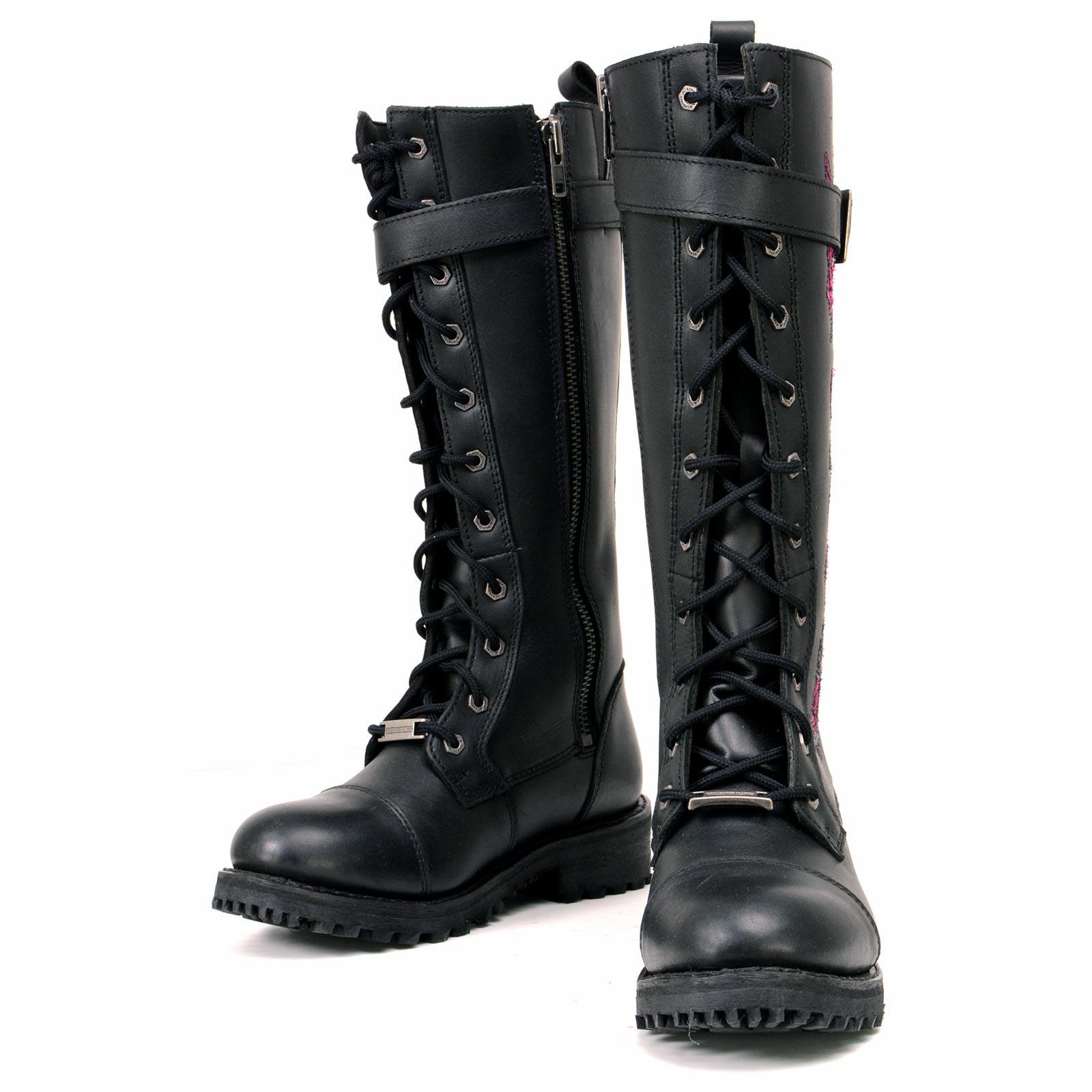black bike boots