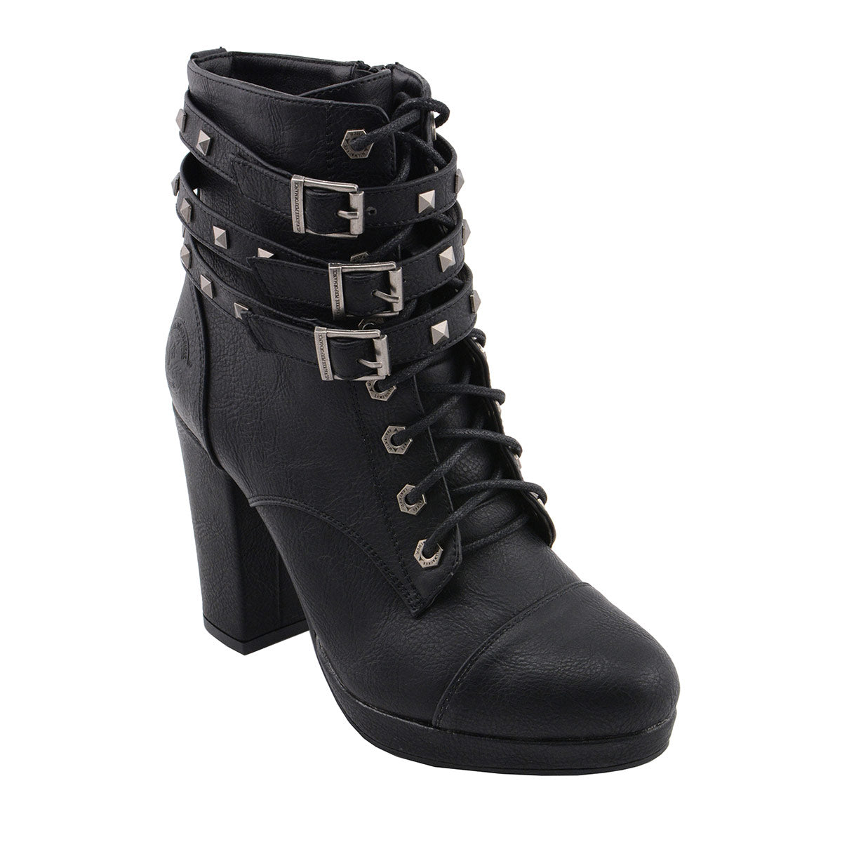 Milwaukee Leather MBL9417 Women's Black Lace-Up Fashion Boots with ...