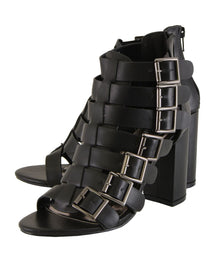 Milwaukee Leather MBL9420 Women's Black Fashion Casual Sandal with  Straps and Block Heel