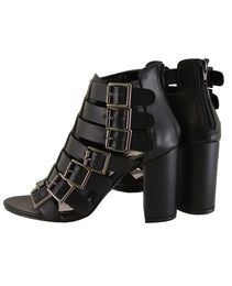 Milwaukee Leather MBL9420 Women's Black Fashion Casual Sandal with  Straps and Block Heel