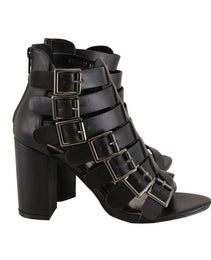 Milwaukee Leather MBL9420 Women's Black Fashion Casual Sandal with  Straps and Block Heel