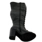 Milwaukee Leather MBL9421 Women's Black Lace-Up Knee-High Fashion Casual Boots with Open Toe