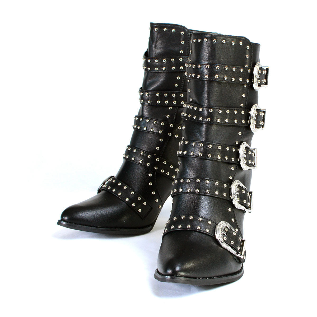 Milwaukee Leather MBL9428 Women's Black Buckle Up Fashion