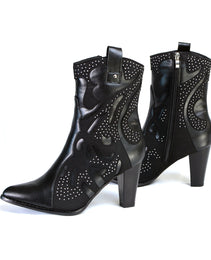 Milwaukee Leather MBL9429 Women's Black Western Style Fashion Casual Boots with Studded Bling