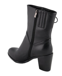 Milwaukee Leather Women's Black Lace-Side Fashion Motorcycle Riding Boots MBL9436