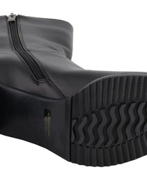 Milwaukee Leather Women's Black Lace-Side Fashion Motorcycle Riding Boots MBL9436