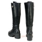 Milwaukee Leather MBL9442 Women's Black Lace-Up Tall Biker Fashion Boots with Platform Heel & Studs