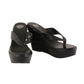 Milwaukee Leather MBL9460 Women's Black Wedge Sandals with Studded Straps