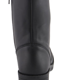 Milwaukee Leather MBL9480 Women's Premium Black 'Super Clean' Motorcycle Fashion Riding Boots with Side Zippers