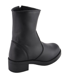 Milwaukee Leather MBL9480 Women's Premium Black 'Super Clean' Motorcycle Fashion Riding Boots with Side Zippers