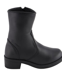 Milwaukee Leather MBL9480 Women's Premium Black 'Super Clean' Motorcycle Fashion Riding Boots with Side Zippers