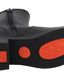 Milwaukee Leather MBL9480 Women's Premium Black 'Super Clean' Motorcycle Fashion Riding Boots with Side Zippers