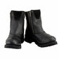 Milwaukee Leather MBM102 Men's Black Smooth Double Sided Zipper Entry Motorcycle Leather Boots