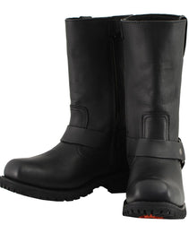 Milwaukee Leather Men’s Classic Harness 11-Inch Motorcycle Boots – Premium Cowhide, Road & Rally Ready MBM131