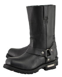 Milwaukee Leather Men’s Classic Harness 11-Inch Motorcycle Boots – Premium Cowhide, Road & Rally Ready MBM131