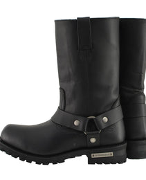 Milwaukee Leather Men’s Classic Harness 11-Inch Motorcycle Boots – Premium Cowhide, Road & Rally Ready MBM131