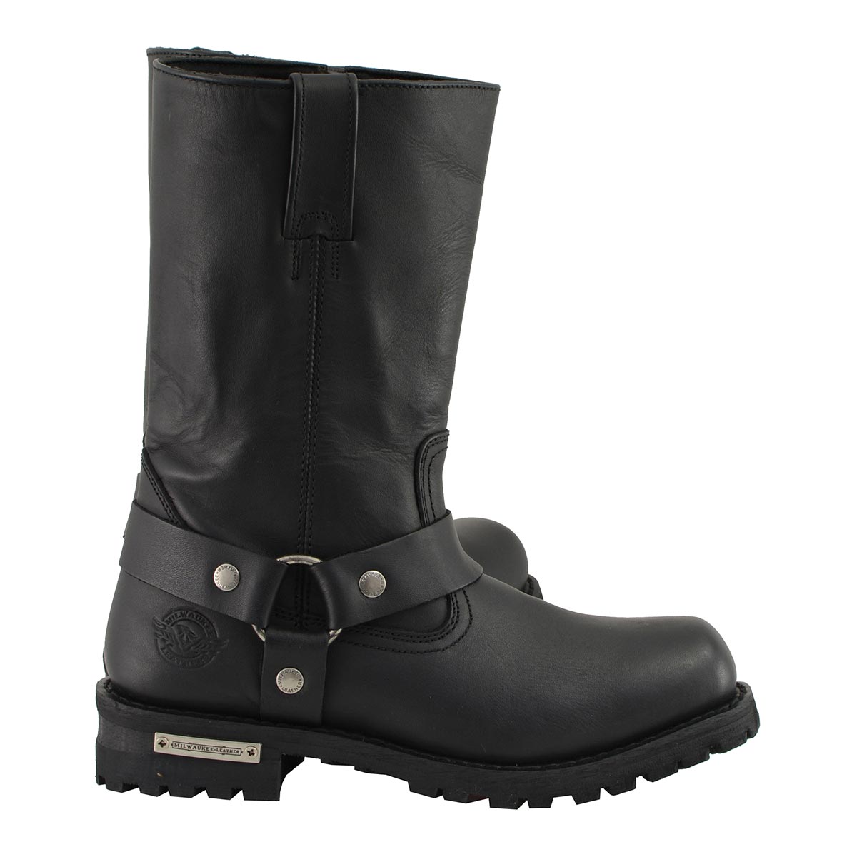 Milwaukee Leather Men's Classic Black Leather 11-Inch Square Milwaukee Leather Men's Classic Black Leather 11-Inch Square