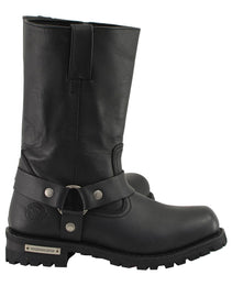 Milwaukee Leather Men’s Classic Harness 11-Inch Motorcycle Boots – Premium Cowhide, Road & Rally Ready MBM131