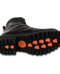 Milwaukee Leather Men's Classic Black Leather Lace-Up 6-inch Engineer Boots with Side Buckle MBM9010