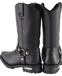 Milwaukee Leather Men’s Classic Harness Black Leather 11-Inch Western Style Motorcycle Boots MBM9015