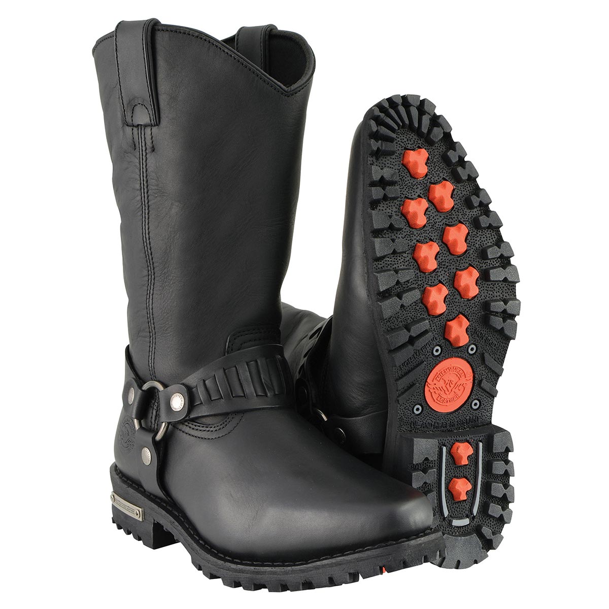 Mens Boots Western Motorcycle Boots Open Men's Harness Motorcycle