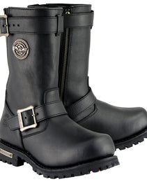 Milwaukee Leather MBM9020 Men's Black 11-Inch Classic Engineer Motorcycle Leather Boots
