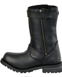 Milwaukee Leather Men's Black 11-Inch Classic Engineer Motorcycle Leather Boots MBM9020