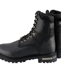 Milwaukee Leather Men's Black Wide Width 7-inch Lace to Toe Full-Waterproof Leather Boots MBM9036WP
