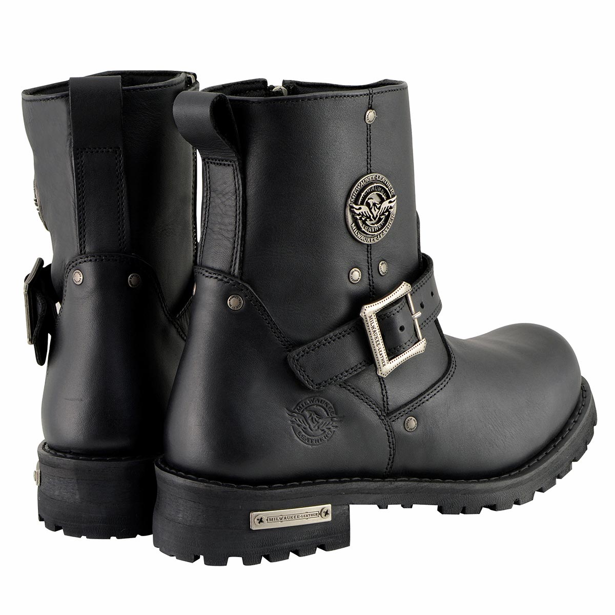 Milwaukee Leather Men's Black Leather 6-inch Classic