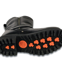 Milwaukee Leather Men's Black Leather 6-inch Classic Engineer Motorcycle w/ with Side Zipper MBM9040