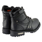 Milwaukee Leather MBM9050 Men's Black 6-inch Lace-Up Boots with Zipper Closure