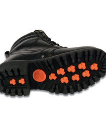 Milwaukee Leather Men's Black Leather 6-inch Lace-Up Motorcycle Biker Rider Boots w/ Zipper Closure MBM9050