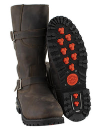 Milwaukee Leather MBM9063 Men's Classic Distressed Brown Leather Motorcycle Engineer Riding Biker Boots