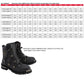 Milwaukee Leather MBM9075 Men's Black Leather 6-inch Plain Toe Dual Zipper Motorcycle Rider Boots