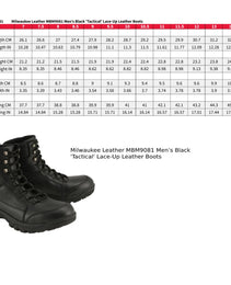 Milwaukee Leather MBM9081 Men’s Black Leather Swat Style-Tactical Lace-Up Motorcycle Riding Boots