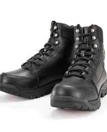 Milwaukee Leather MBM9081 Men’s Black Leather Swat Style-Tactical Lace-Up Motorcycle Riding Boots