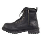 Milwaukee Leather MBM9096WP Men's Black Leather 'Wide Width' 6-Inch Lace-Up Logger Waterproof Boots